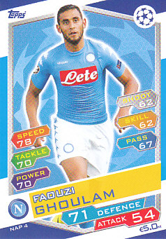 Faouzi Ghoulam SSC Napoli 2016/17 Topps Match Attax CL #NAP04
